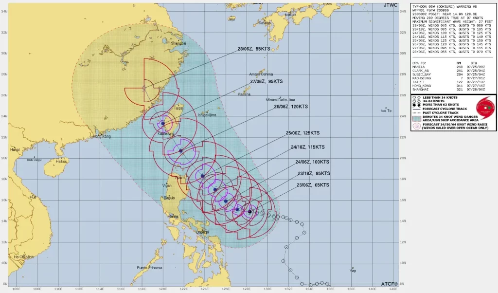 typhoon doksuri jtwc fcst 09z july 23 2023