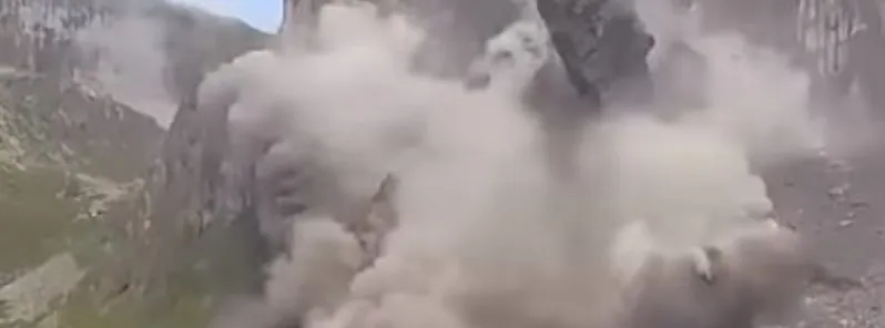 Major rock slope collapse in Bisisthal, Switzerland