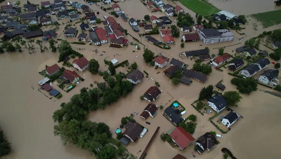 Flood in Občina Komenda, Slovenia on August 4, 2023