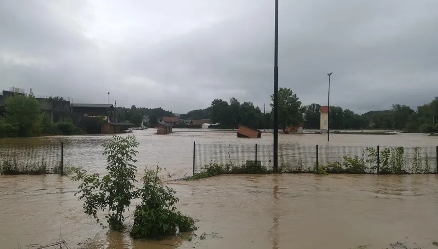 Flood in Občina Komenda, Slovenia on August 4, 2023