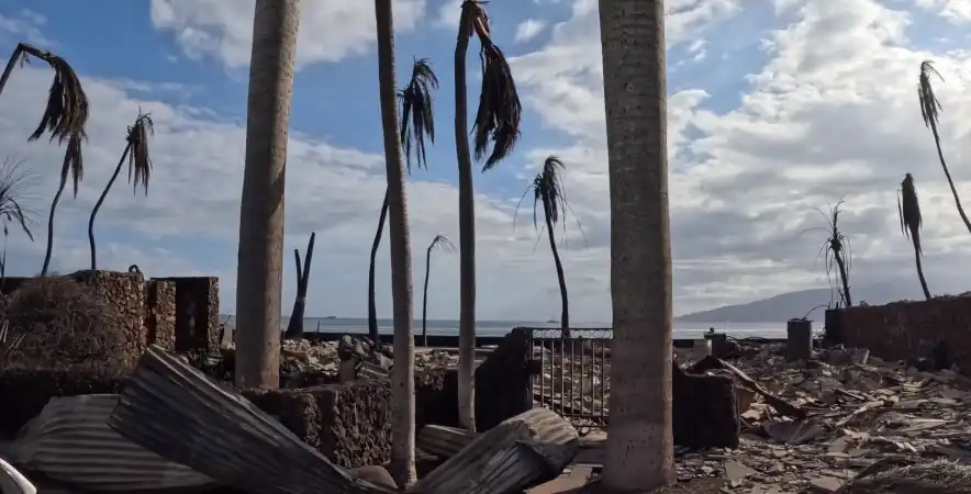 wildfire in lahaina hawaii damage - august 8 and 9 2023