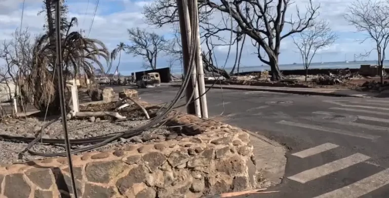 wildfire in lahaina hawaii damage - august 8 and 9 2023