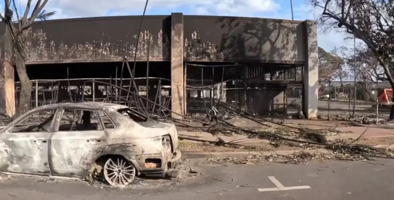wildfire in lahaina hawaii damage - august 8 and 9 2023