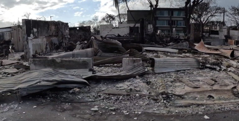 wildfire in lahaina hawaii damage - august 8 and 9 2023