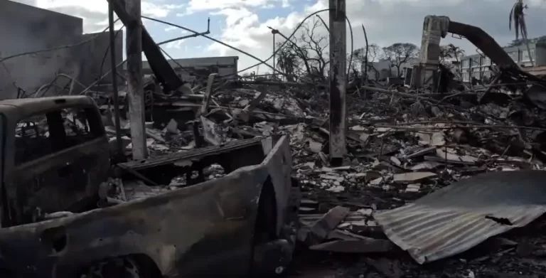 wildfire in lahaina hawaii damage - august 8 and 9 2023