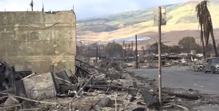 wildfire in lahaina hawaii damage - august 8 and 9 2023