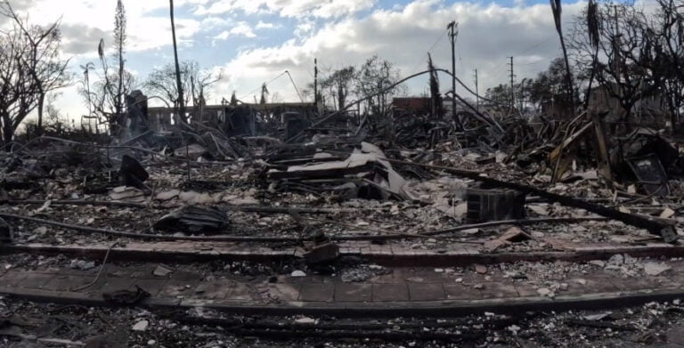 wildfire in lahaina hawaii damage - august 8 and 9 2023