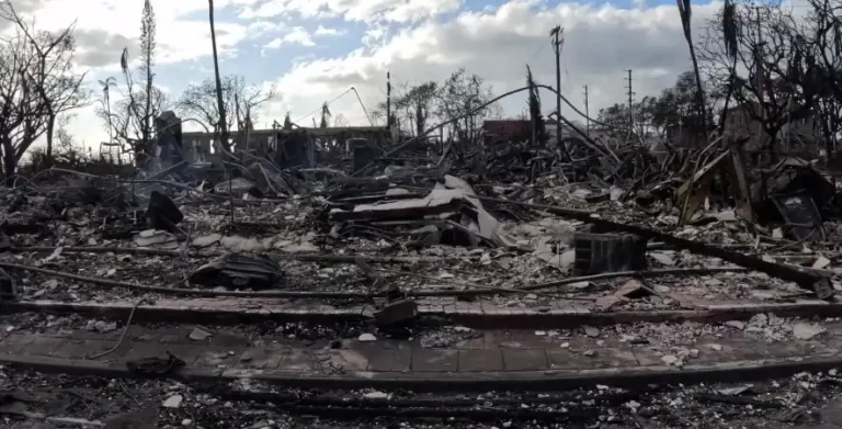 wildfire in lahaina hawaii damage - august 8 and 9 2023