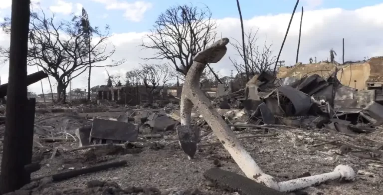 wildfire in lahaina hawaii damage - august 8 and 9 2023