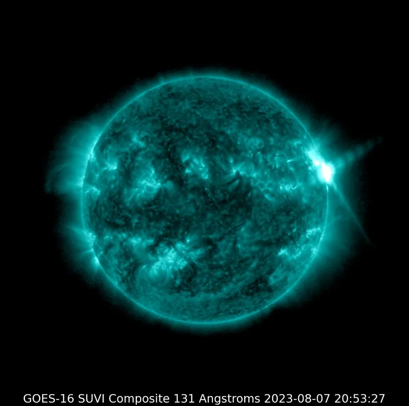 x1.5 solar flare august 7 2023 suvi 131