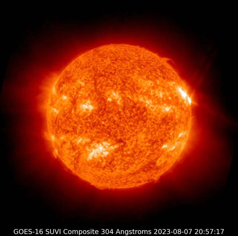 x1.5 solar flare august 7 2023 suvi 304