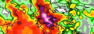 Central Greece looks to be in for another heavy rainfall and flooding event