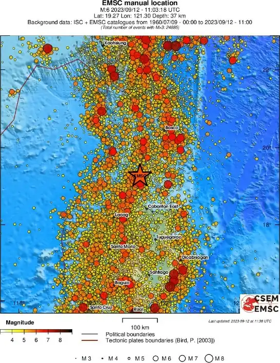 babuyan islands m6.3 earthquake philippines september 12 2023 emsc regional seismicity