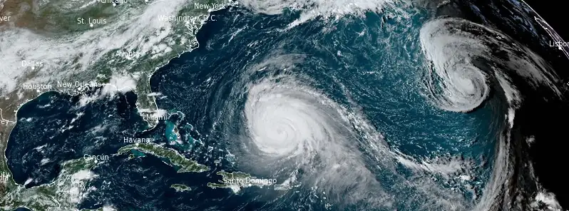 satellite image of hurricane lee at 1950z september 12 2023