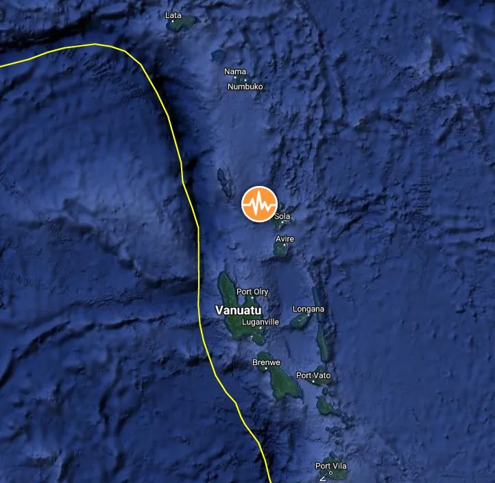 m6.1 earthquake vanuatu september 21 2023 location map bg