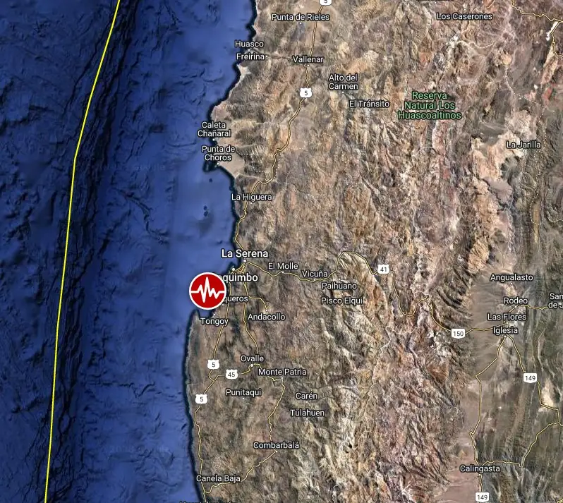 m6.2 earthquake coquimbo chile september 6 2023 location map