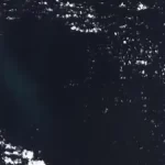 ruby volcano eruption plume seen on september 19 2023 via sentinel-2 satellite