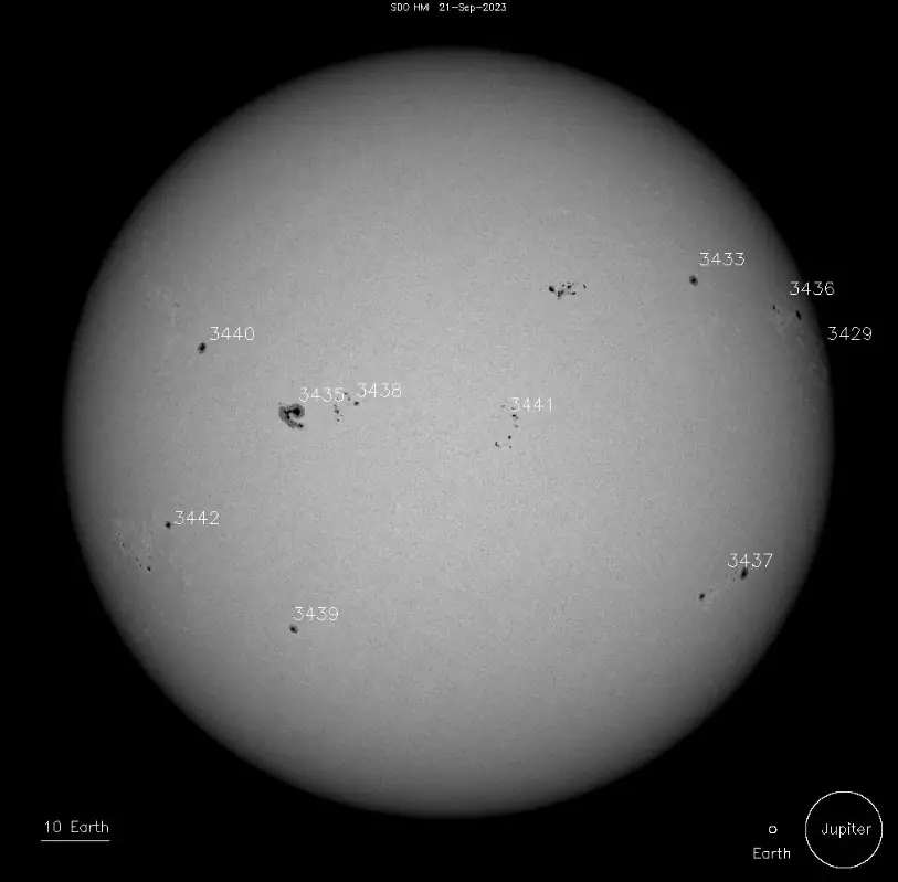 sunspots on september 21 2023