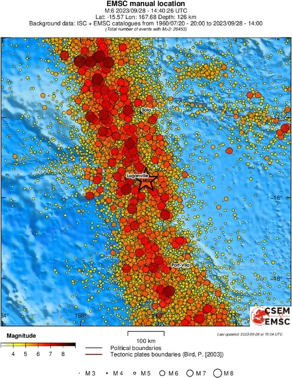 vanuatu m6.1 earthquake september 28 2023 emsc regional seismicity