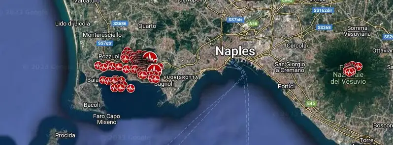 Campi Flegrei earthquakes September 18 - October 16 2023