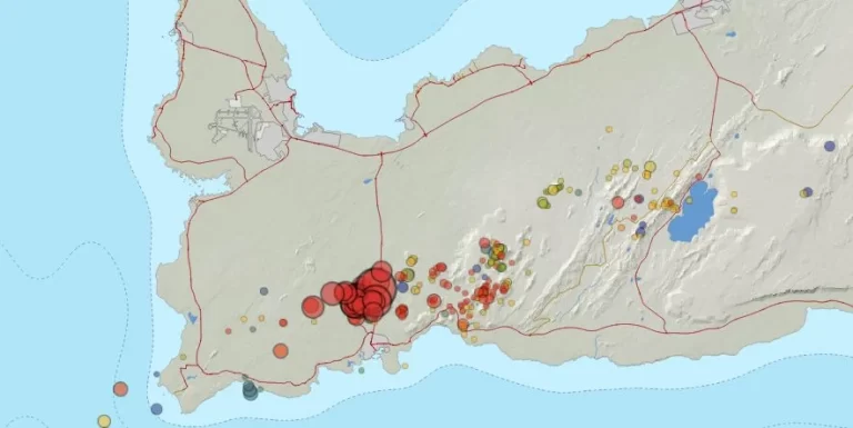 Intense earthquake swarm near Fagradalsfjall volcano, Iceland