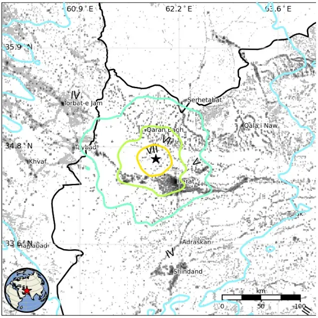 afghanistan earthquakes october 7 2023 usgs epe
