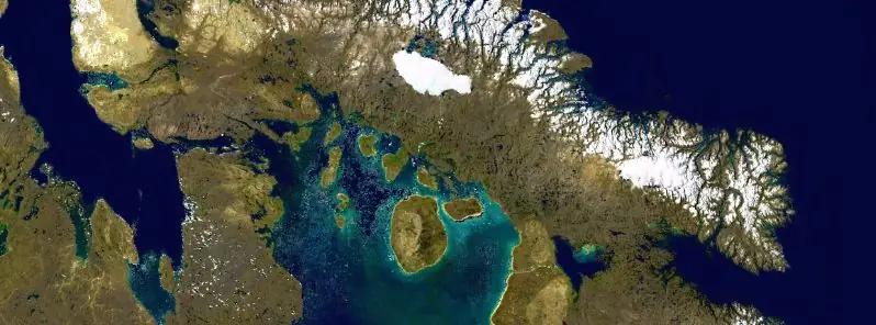 baffin island canada satellite image