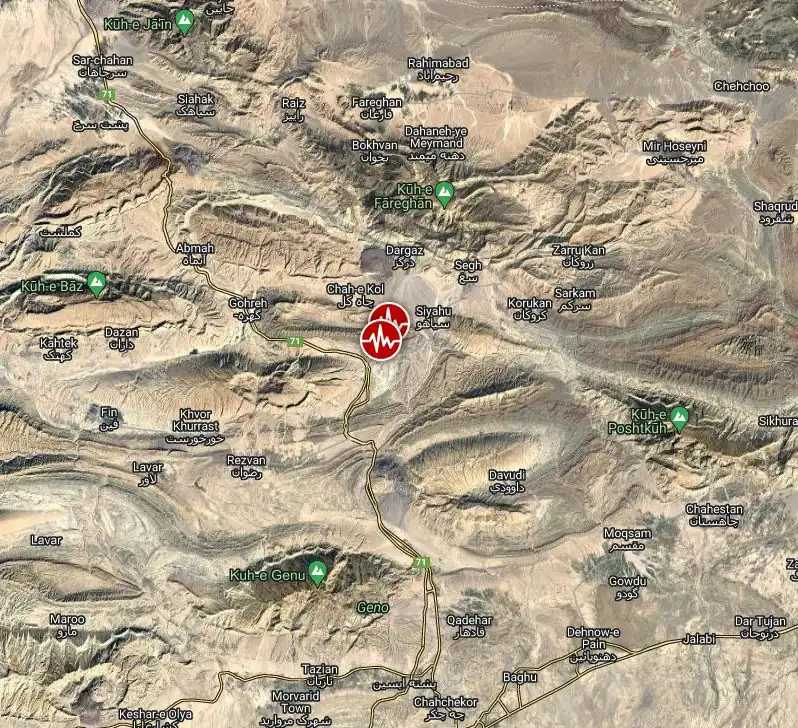 hormozgan iran earthquakes october 17 2023 location map