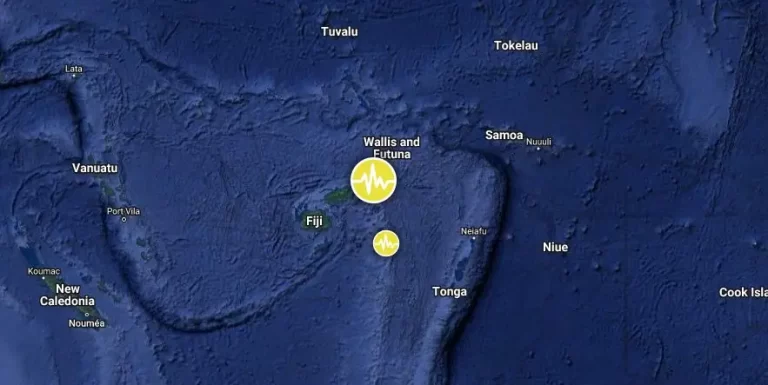 m6.4 earthquake fiji region october 31 2023 location map