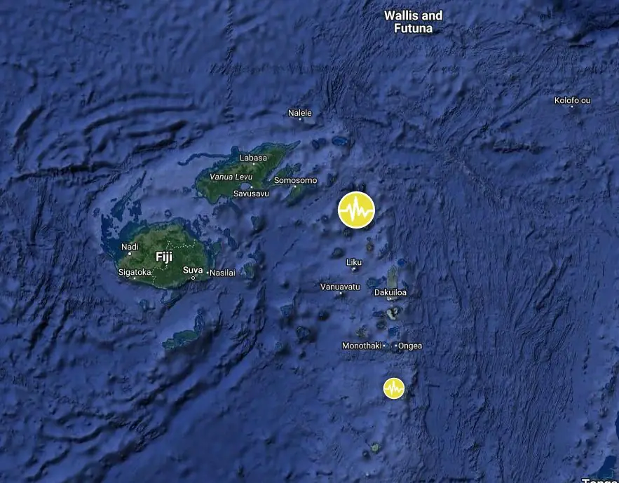 m6.4 earthquake fiji region october 31 2023 location map close