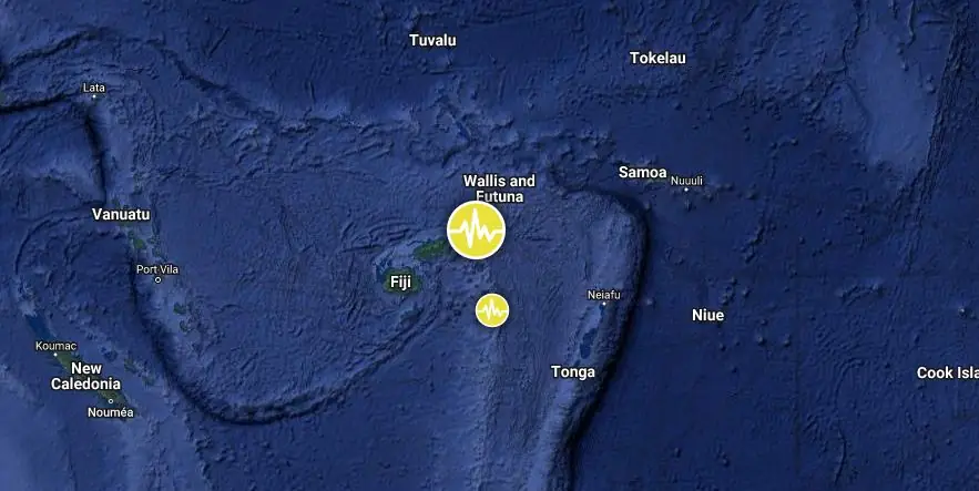 m6.4 earthquake fiji region october 31 2023 location map