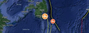 Strong M6.4 earthquake hits near the coast of Mindanao, Philippines