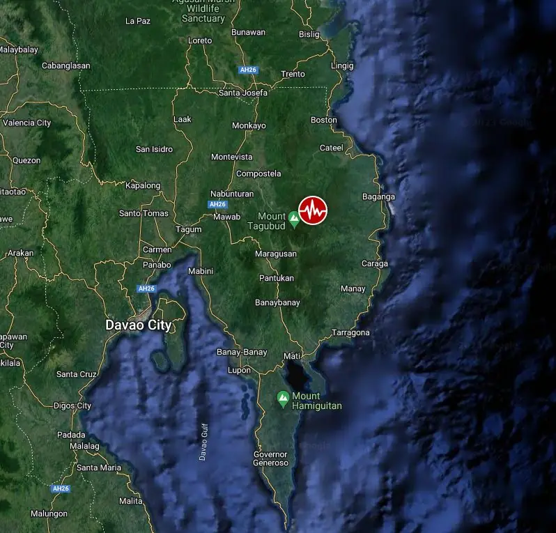 mindanao philippines m6.2 earthquake october 19 2023 location map