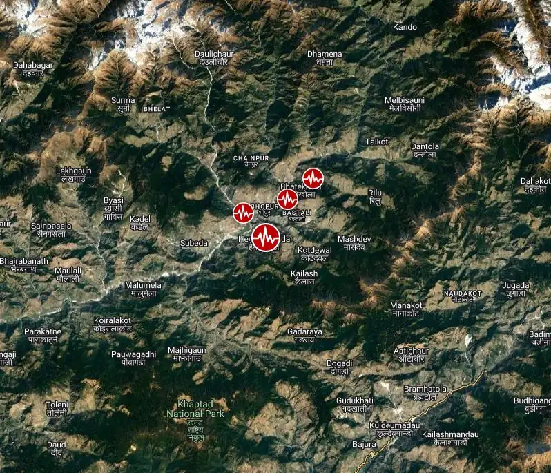 nepal earthquake october 3 2023 location map