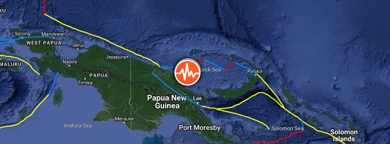 papua new guinea m6.7 earthquakes on october 7 2023 location map