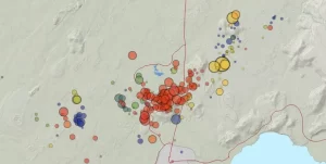 Exceptionally intense earthquake swarm near Þorbjörn, Iceland