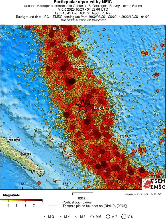 vanuatu m6.0 earthquake october 29 2023 emsc regional seismicity