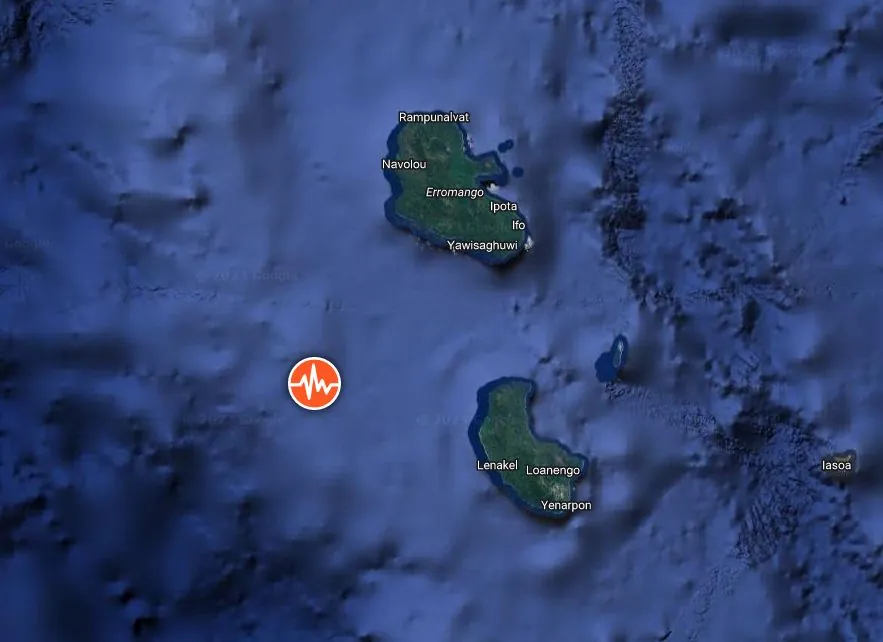 vanuatu m6.0 earthquake october 29 2023 location map