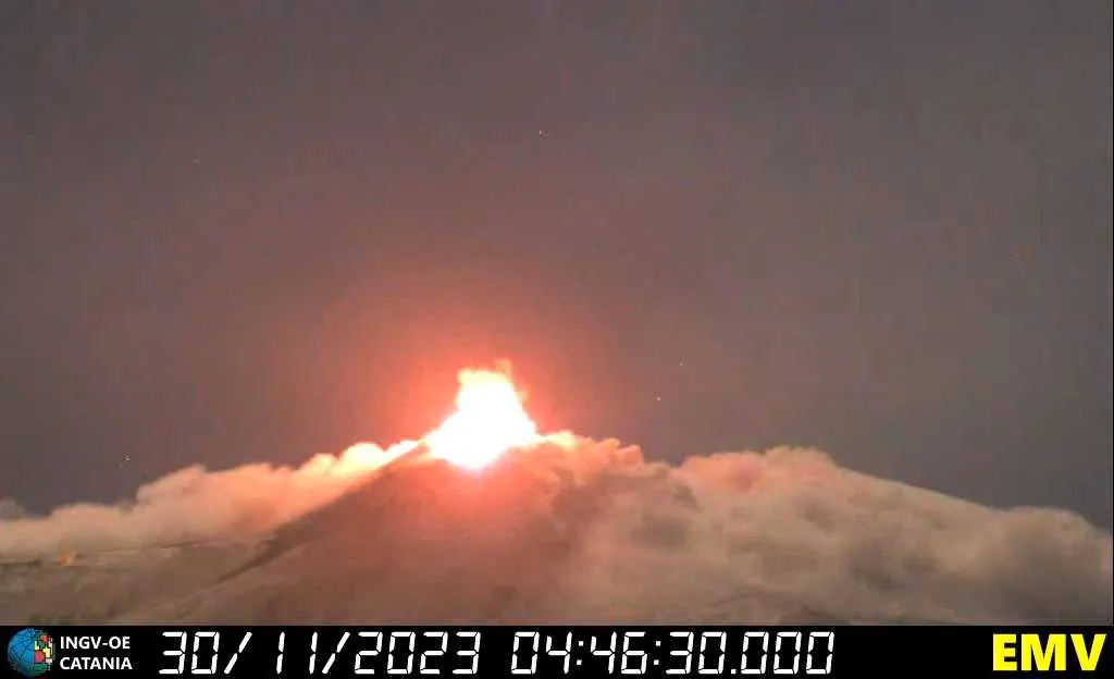 etna volcano eruption at 0446 utc on november 30 2023