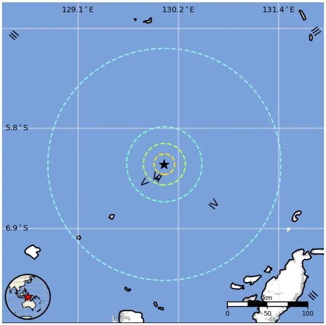 m6.1 banda sea indonesia earthquake november 10 2023 usgs epe