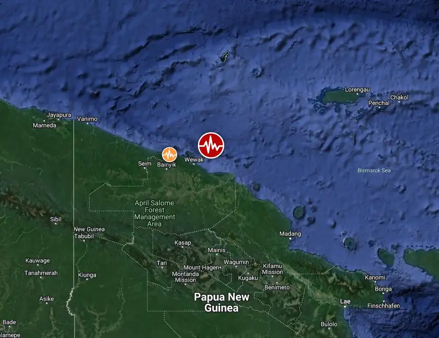 m6.5 earthquake papua new guinea november 27 2023 location map