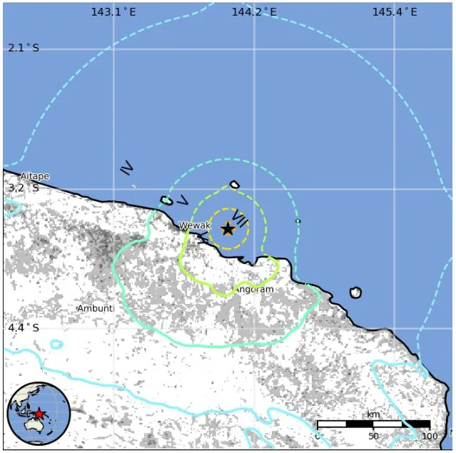 m6.5 earthquake papua new guinea november 27 2023 usgs epe