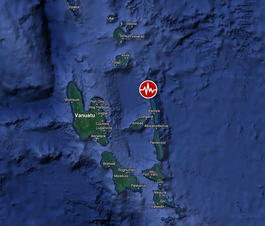 m6.7 earthquake vanuatu november 22 2023 location map z