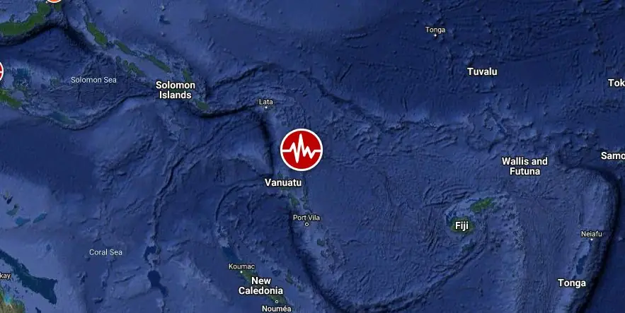 m6.7 earthquake vanuatu november 22 2023 location map