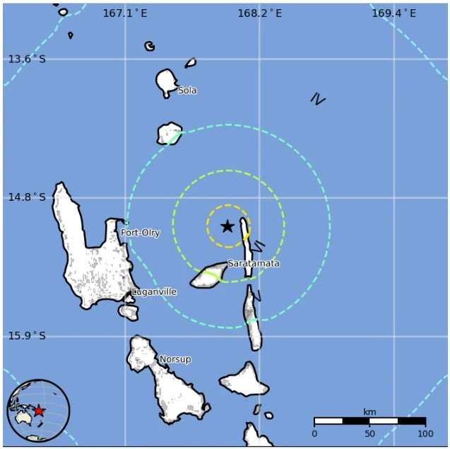 m6.7 earthquake vanuatu november 22 2023 usgs epe