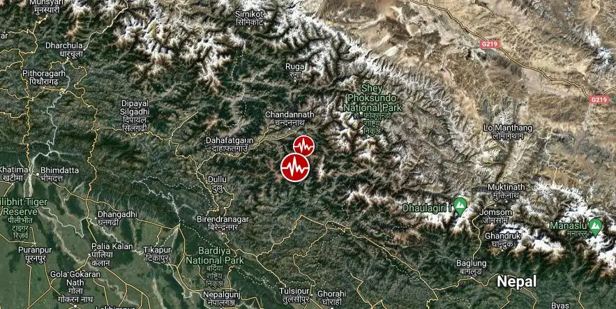 nepal m5.6 earthquake november 3 2023 location map