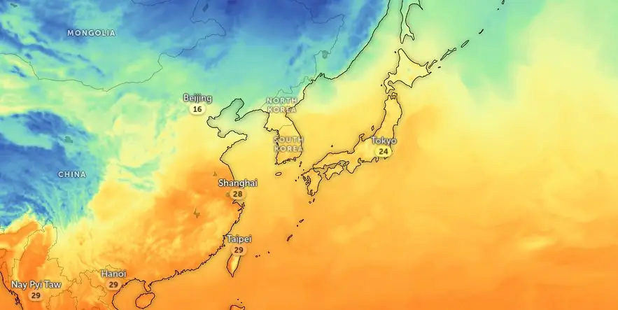 se asia temperatured at 0400 utc on november 3 2023