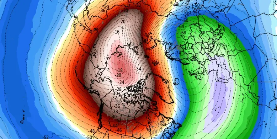 Early signs show a Major Shift in the Polar Vortex, with a Strong