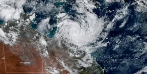 Tropical Cyclone “Jasper” makes landfall over the Far North Queensland coast, Australia
