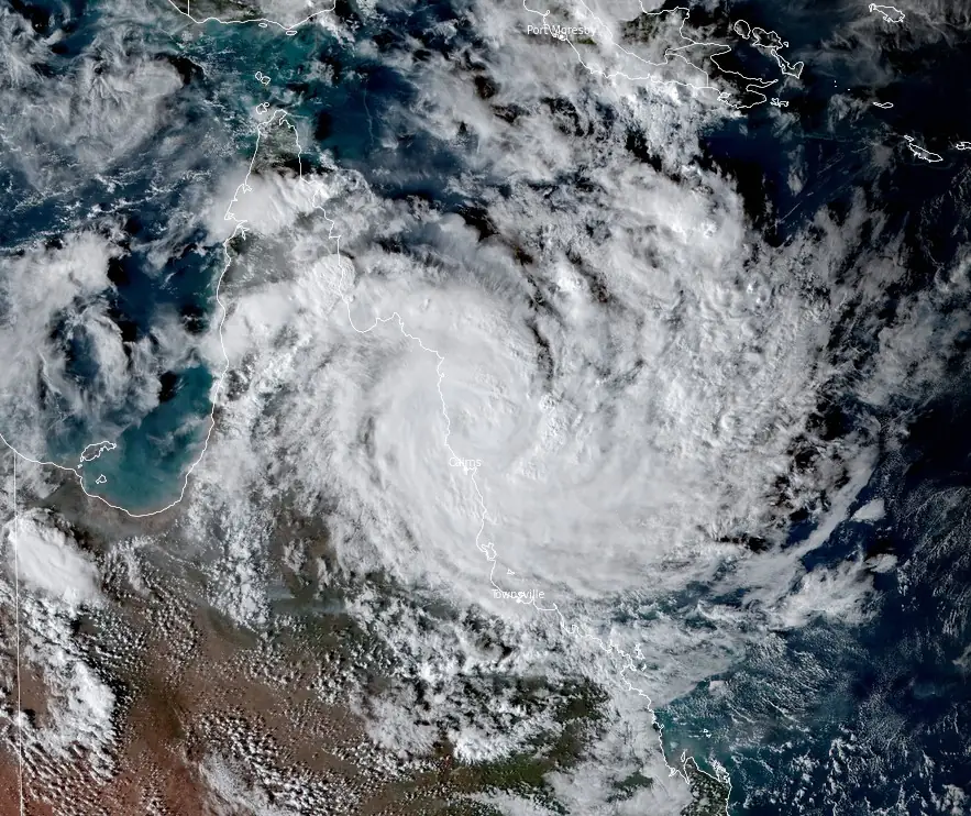 Tropical Cyclone Jasper at 0710z vis on december 13 2023